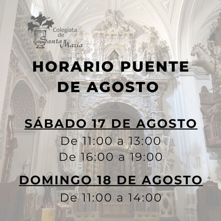 Horario de apertura puente de agosto