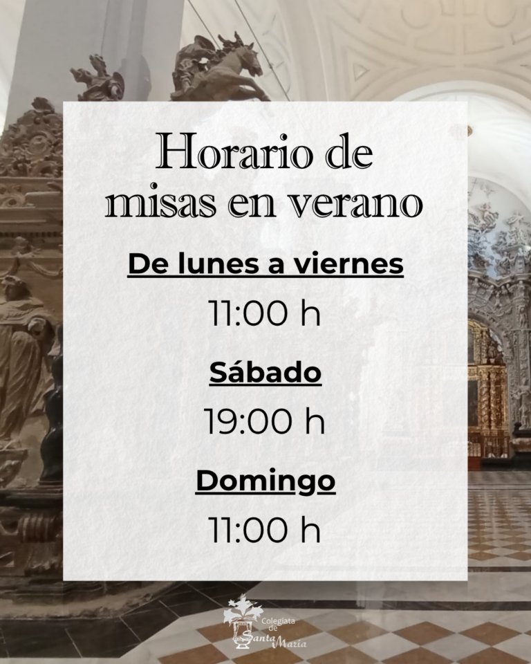 Horario de misas en verano
